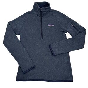 Patagonia Better Sweater Fleece Lined Quarter Zip Navy Blue Pullover XXS